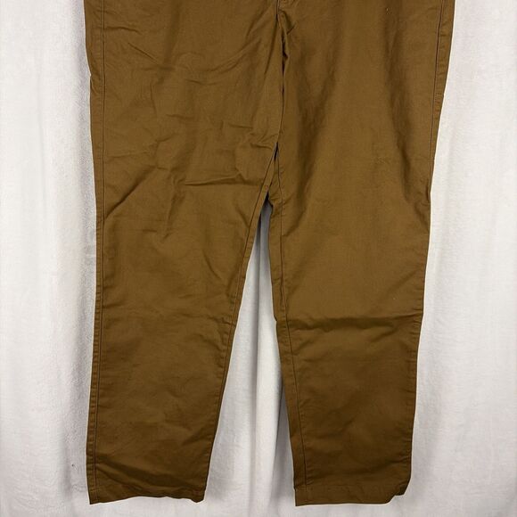 Gap Mens Essential Khaki Straight Pants Brown Stretch Waist Mid Rise 38x32 NWT - Picture 2 of 6